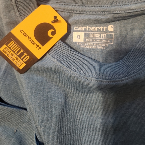 Carhartt Blue Pocket T-Shirt - Picture 3 of 4